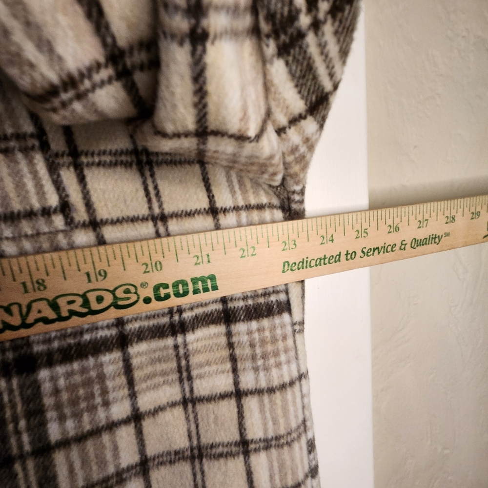 Princess Polly Willa Shirt Beige Women's Sz 8 Button Up Shacket Tan Brown Wool - Picture 9 of 11